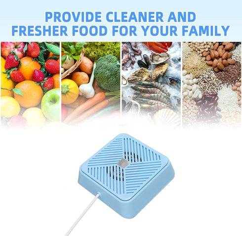 Fruit Vegetable Washing Machine, USB Portable Ultrasonic Electrolysis Fruit Purifier, Mini Dishwasher, Blue