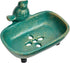 Sungmor Heavy Duty Cast Iron Hand Soap Holder, Antique Green Finish, Decorative Tabletop Soap Dish Tray