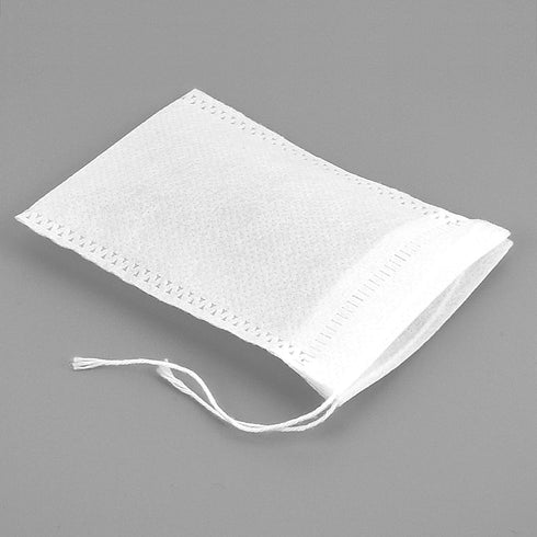 100 Pack Muslin Drawstring Bags - Disposable Small Mesh Bags for Cooking, Soaking, DIY Craft Spices Storage, Weeding