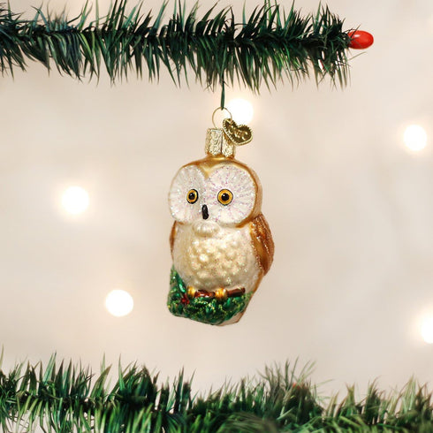 Old World Christmas Ornaments, Owls Glass Blown Ornaments for Christmas Tree