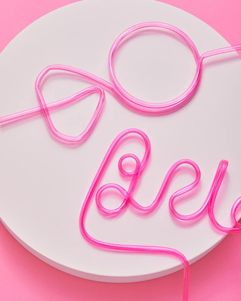 xo, Fetti Bachelorette Party XL Pink Bride + Diamond Ring Straw Set, 8 Pieces for Bridal Shower Decorations