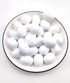 Azatemgo 10 Pieces Pigeon Eggs Solid Plastic Eggs for Hatching Help Limit Births Laying Pigeon Agricultural Tool