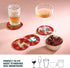Set 4 (4") Folkulture Coasters of | Holiday Magic Beaded Handmade Round Drink Coasters for Coffee Table & Bar | Boho