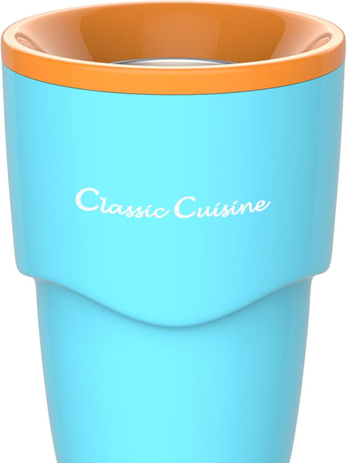 Frozen Slushy Maker Machine - Single Serving Treat Cup for Homemade Slushies, Milkshakes, Smoothies, Sorbets