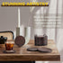 Set 8 4 Inch Wood Coasters with Metal Holder, GOH DODD of Walnut Wooden Coaster Tabletop Protection for Drinks Coffee
