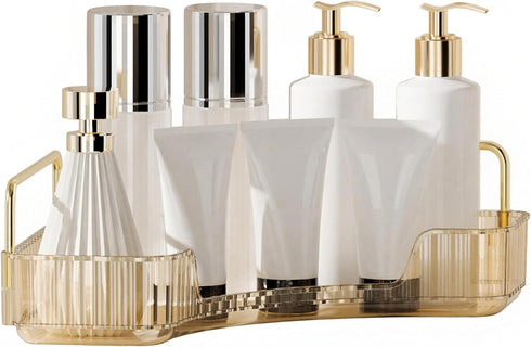 YCIA&DONE Corner Bathroom Counter Organizer, Makeup Organizer for Vanity, Skincare Cosmetic Perfume