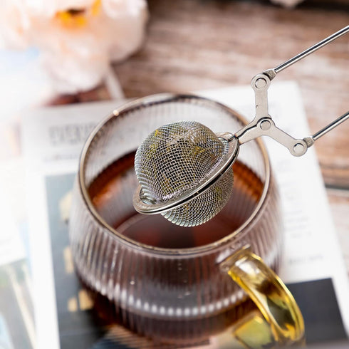 72 Yinder Pcs Snap Ball Tea Strainer,Stainless Steel Snap Tea Infuser Mesh Ball with Handle for Loose Leaf Tea Reusable
