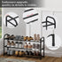 AUGOHCMIL 3-Tier Closet, Expandable Shoe Rack, Metal Small Shoe Rack, Adjustable Shoes Organizer, Storage Shelf
