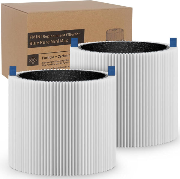 2 Pack Mini Max Filter Replacement for Blueair Blue Pure Mini Max Air Purifier, H13 True HEPA & Activated Carbon Filter