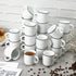 24 (5.07 oz) Uiifan Pcs Ceramic White Coffee Mugs Bulk Vintage Espresso Mug Mini Tea Cups for Home Travel with Handle