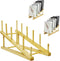 GYSLEOT 3 Pcs Wood Book Stand for Display, Tabletop Book Display Puzzle Rack
