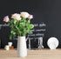 D'vine Dev 8 Inch Ceramic Flower Vase - Matte Finishing, Minimalist Design for Home Décor, White