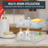 Masirs 2-Tier Clear Pull-Out Drawer Organizer, Compact Makeup and Closet Organizer, Easy Assembly Kitchen Storage