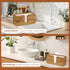 WOHUGEKOKO Countertop, Acacia Wood Paper Towel Dispenser Paper Towel Holder for Bathroom Kitchen Napkin Holder Folded