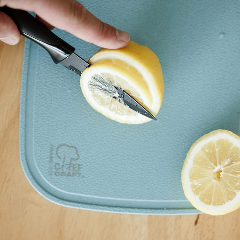 Chef Craft Select Blue Wheat Straw Cutting Board and Knife Set, 10 inch x 7.5 inch