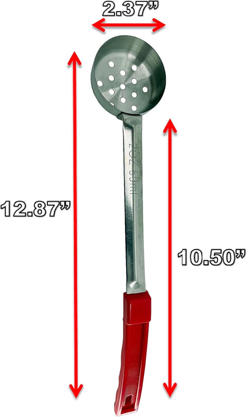 Stainless Steel Portion Control Serving Spoons Combo Packs (1oz, 2oz, 3oz Perforated)