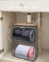 2 Pack 13/33 Stackable Extra Large Trash Bag Holder Under Sink, Wall Mounted Garbage Bag Dispenser Roll Holder