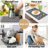 19"x 12" Counter Absorbent Dish Drying Mats for Baby Bottle Dish Rack, Coffee Maker Mat Easy to Clean Non-slip Rubber