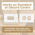 Storage Theory Power Perch Horizontal Outlet Shelf with Cord Storage Strap - Wall Shelf for Echo Dot, Electric