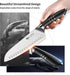 MAD SHARK Premium Santoku Knife - 8 Inch Professional Kitchen Knife, German Stainless Steel, Black
