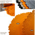 Round Placemat for Dining Table, Set of 6, Orange, PU Waterproof Heat Insulation Stain Resistant Non-Slip Washable Mat