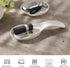 Large Porcelain Spoon Rest, Utensil Holder for Kitchen Counter, Dishwasher Safe (White)