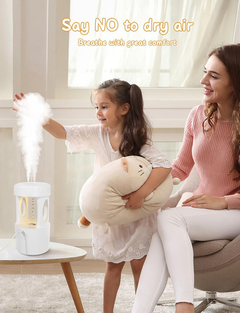 RooXchowla Anti Gravity Humidifier with Night Light, Drip Drop Humidifier for Bedroom/Baby Nursery/Bathroom/Living Room