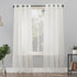 No. 918 Emily Sheer Voile Grommet Curtain Panel, 59" x 63", Eggshell Off-White