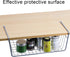 3 Pack 15 10 5.5 Inch Closet Jucoan Under Shelf Baskets, x x Slide in Wire Hanging Storage Baskets Under Cabinet Shelf