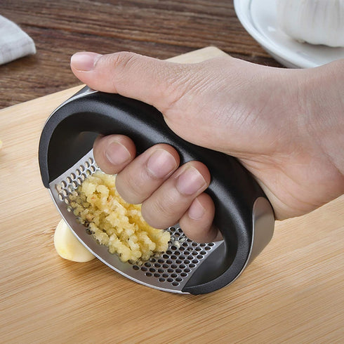 Garlic Press Rocker, Professional Stainless Steel Ginger Squeezer Kitchen Tool, Rust Proof, Dishwasher Safe, GP003