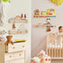 24Inch Set 2 Fun Memories Nursery Book Shelves, Floating Shelf for Wall, Wall Bookshelf for Kids Solid Wood Wall