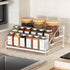 4 Countertop, (1 Pack) BOIVSHI Tiered Spice Rack, Tier Spice Shelf Organizer for Cabinet, Spice Rack Organizer, Depth