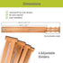 Homemaid Living Adjustable Bamboo Drawer Organizer - Expandable Drawer Dividers Set of 4 for Kitchen, Dresser,