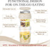 2 Pack 16oz (2 Set-Oat SOLIGT Overnight Oats Containers with Lids, Folding Spoons and Divided Compartments for Fruit