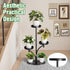 3 Indoor Tier Black Plant Stand, Tall Metal Plant Stand, Heavy-duty Base in the Shape of a Four-leaf Clover, Layered