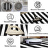 Collive Black and White Striped Outdoor Rug, 24"x 35", Washable Front Christmas Door Mat for Entryway
