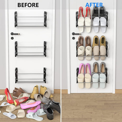 3 Pack Wall Shoe Rack for RV Shoe Storage, Wall Mounted Shoe Rack with Sticky Hanging Mounts for Camper Small Space