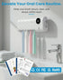 GEVOODIX 4-Slots UV Toothbrush Sanitizer and Holder, Smart Toothbrush Holder with Holders, Tooth Brush Cleaner Wall