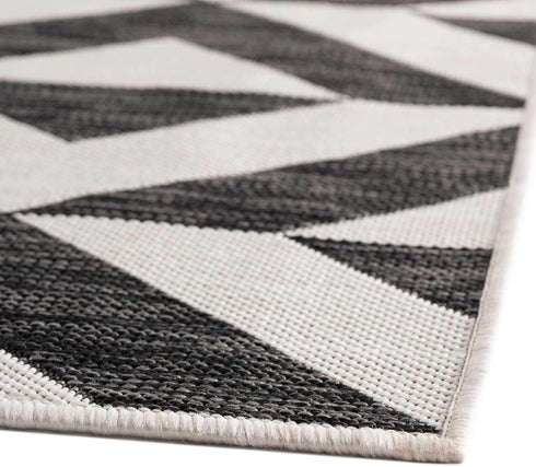 Unique Loom Napa Outdoor Collection Area Rug, Charcoal Gray/Ivory, 2' x 3' 1' Rectangle