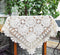 Hetao 100% Cotton Handmade Crochet Square Tablecloth Doilies Lace Table Covers,White, 19 Inch