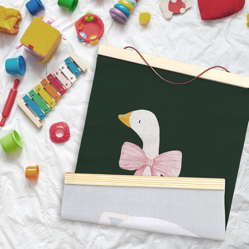 12x16 inch, LKETW Silly Goose Wall Art - Goose Nursery Decor Poster Hanger Frame Goose Gifts, Cute Goose Wall Art
