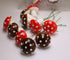 3/4" Set 10-218-0117 Meyer Imports Red & Brown Mix - Spun Cotton - of Wonderful World of Spun Cotton Mushrooms!