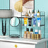 NPPLUS Bathroom Countertop Organizer, 3 Tier Metal Vanity Shelf, Matte Black Under Sink with Acrylic Tray for Makeup