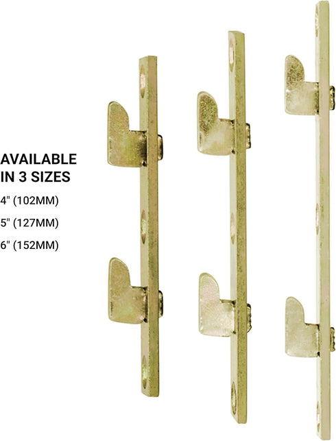 Set of 4 Pairs Rok Hardware Heavy Duty Steel Bed Rail Fasteners, 4" (102mm) Long, Zinc Plated, ROKBRF4