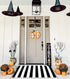 KOZYFLY Black and White Striped Area Rug 27.5x43 Inches, Cotton Washable Indoor Outdoor Doormat for Kitchen Entryway