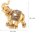 Feng Shui Lucky Elephant Statue, Golden Elegant Figurine, Small Resin Home Decoration