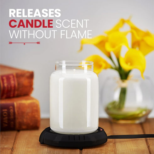 BULK PARADISE Candle Warmer Plate Safely Releases Scents Without a Flame- Used as Candle Jar Warmer, Candle Melter