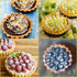 Mini Tart Pan Set of 6, Non-Stick 4 Inch Quiche Pan, Removable Bottom Tart Pan for Pies, Quiche Bakeware, Desserts