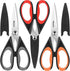 iBayam 3-Pack Kitchen Scissors, All Purpose Kitchen Shears, Heavy Duty with Protective Sheath, 8.5"