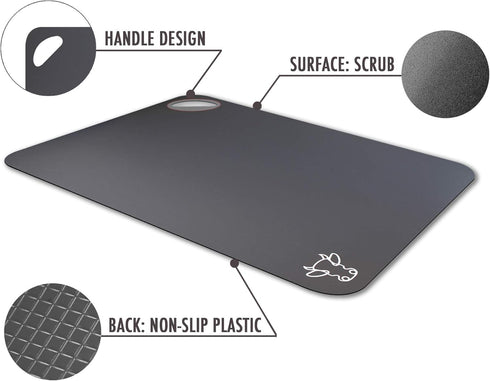 Fotouzy Set of 4 Flexible Plastic Cutting Board Mats with Food Icons, BPA-Free, Anti-skid Back, Dishwasher Safe, Modern